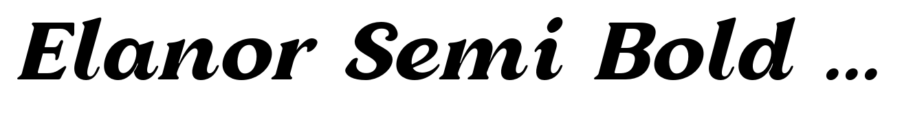 Elanor Semi Bold Italic